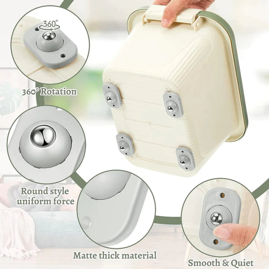 360Â° Adhesive Mini Swivel Wheels