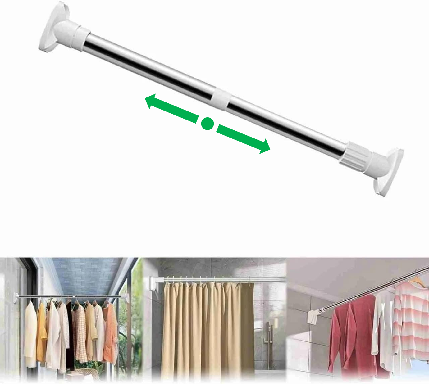Drill-Free Length Adjustable Multipurpose Rod |ðŸ”¥FLAT 50% SAVINGSðŸ”¥