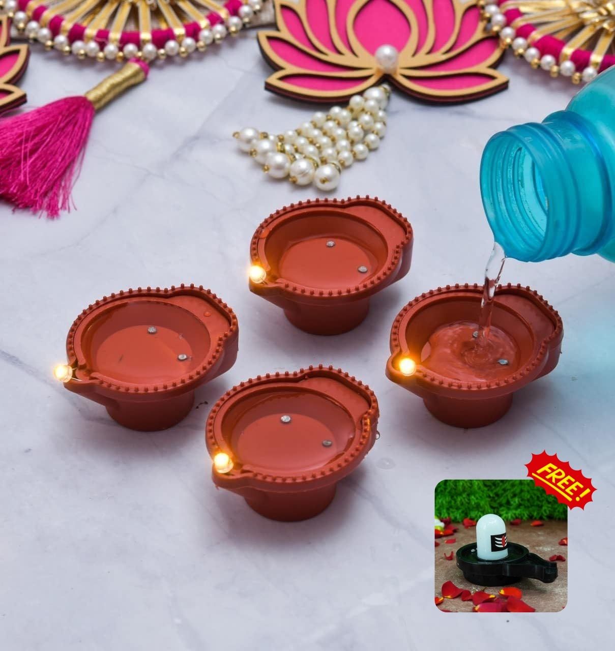 LED Light Water Sensor Diya | ðŸ”¥Free Water Sensing ShivlingðŸ”¥